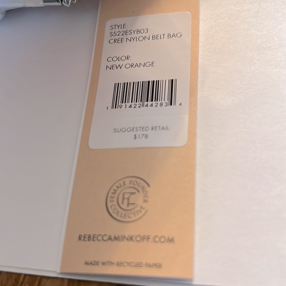 Rebecca Minkoff Cree Nylon Belt Bag NEON ORANGE NWT - Picture 11 of 12